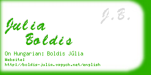 julia boldis business card