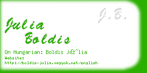 julia boldis business card